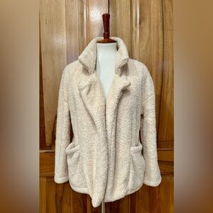 Rip Curl Comfy Cozy Hygge Fuzzy Sherpa Blazer-Styled Jacket - Natural Color - XS